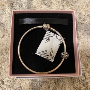 Pandora charm bracelet + I love you charm.